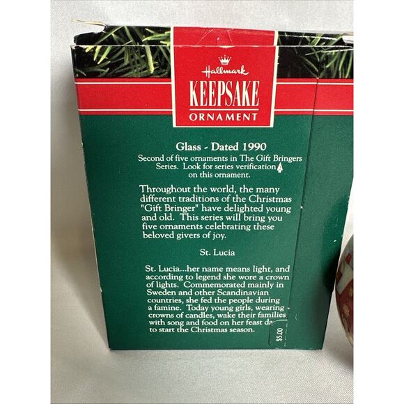Hallmark St. Lucia Gift Bringers Keepsake Glass Ornament Christmas - Picture 4 of 5